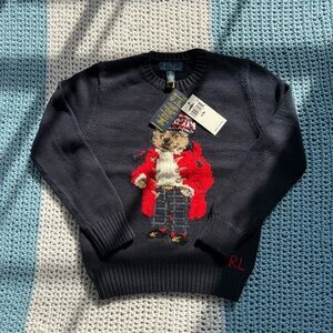 Polo Ralph Lauren Kids Navy Bear Sweater